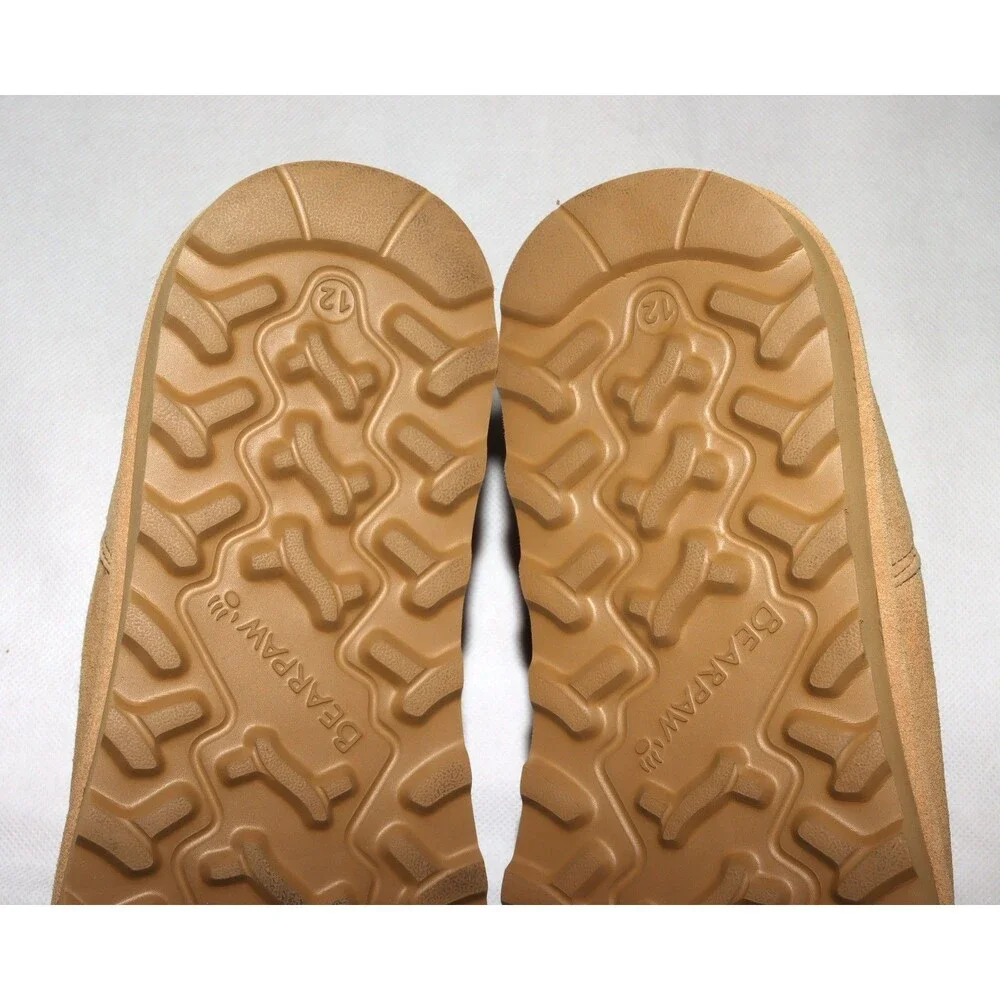 BEARPAW Super Shorty Boots Womens Aged Honey Suede Winter Ankle Bootie Size 12